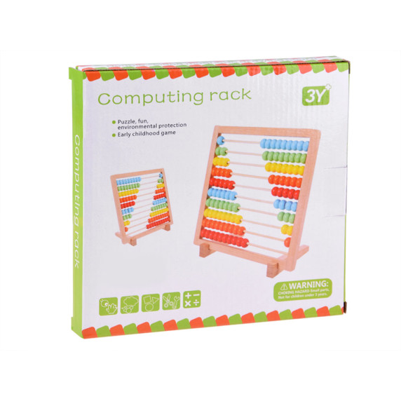 Abac colorat din lemn pentru copii - Inlea4Fun ZA4448