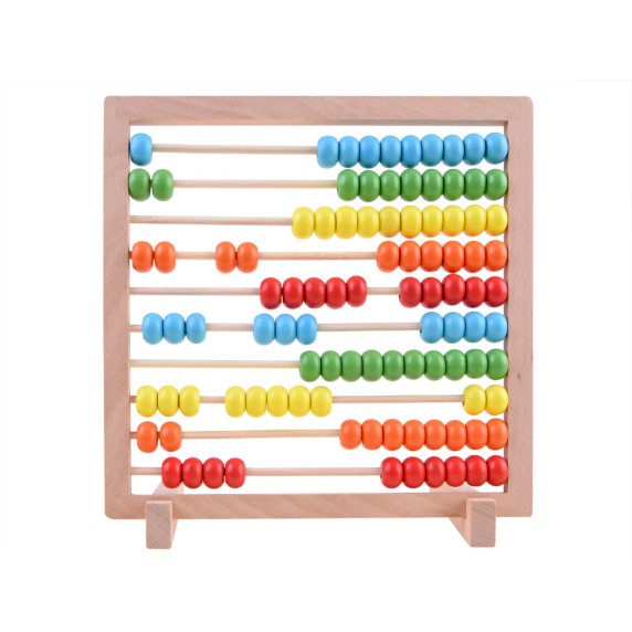 Abac colorat din lemn pentru copii - Inlea4Fun ZA4448
