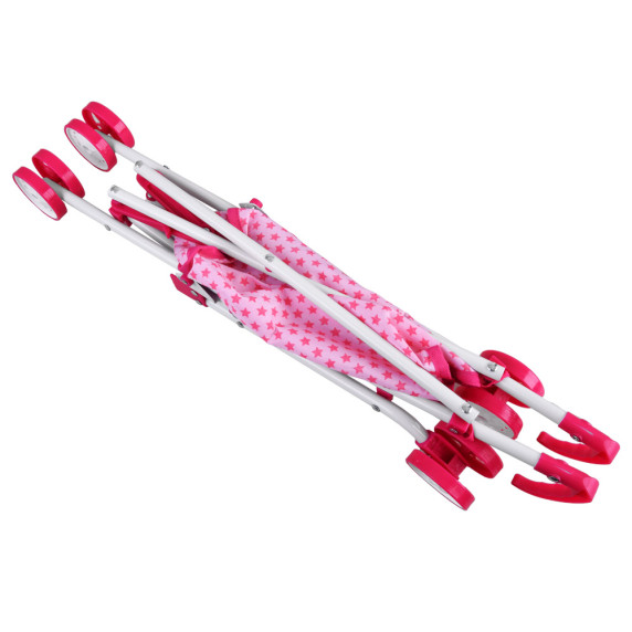 Cărucior de golf pliabil pentru păpuși - Inlea4Fun MERYL  - roz