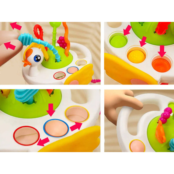 Jucărie senzorială bebe cu dentiție - lebăză - Inlea4Fun HAPPY BABY