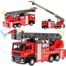 Mașină de pompieri cu scară, cu efecte luminoase și sonore - Inlea4Fun ALLOY CAR MODEL Preview