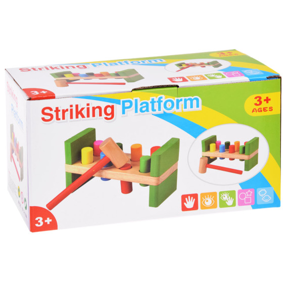 Jucărie educativ din lemn - Inlea4Fun STRIKING PLATFORM