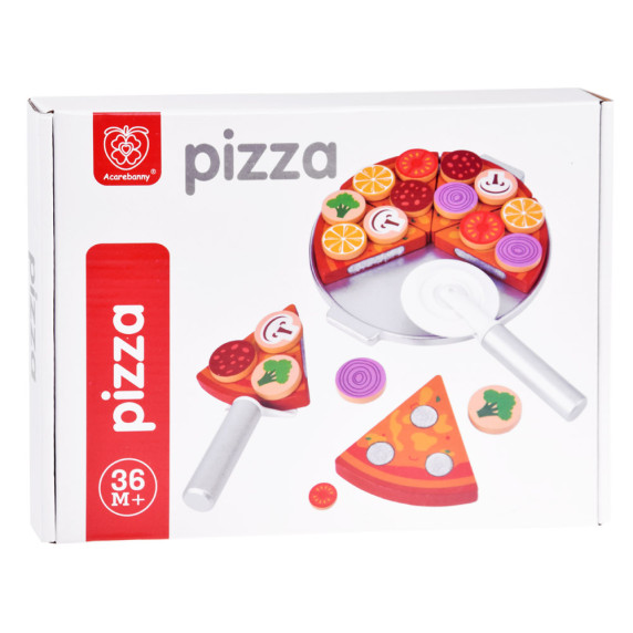 Pizza feliabil din lemn - 27 elemente - Inlea4Fun