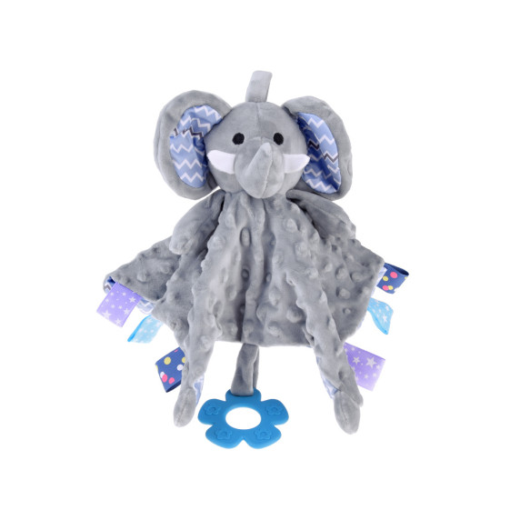 Jucărie de pluș cu dispozitiv dentiție - elefant - Inlea4Fun ZA4746