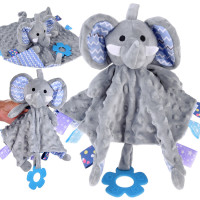 Jucărie de pluș cu dispozitiv dentiție - elefant - Inlea4Fun ZA4746 
