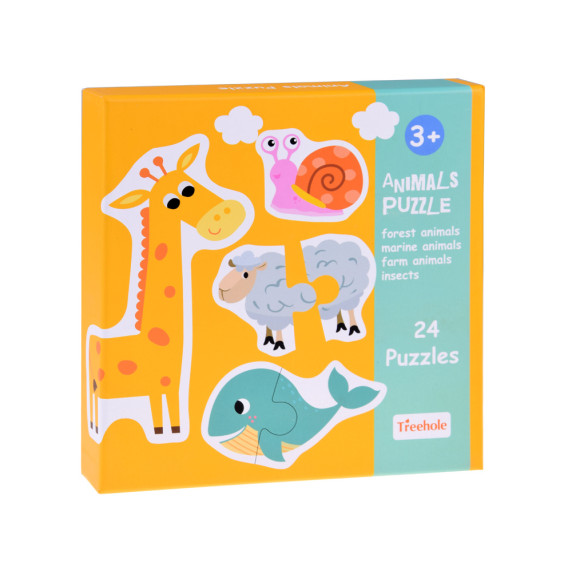 Puzzle colorat - 24 de animale -  Inlea4Fun ANIMALS PUZZLE