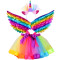 Costum unicorn cu aripi - Inlea4Fun RAINBOW UNICORN
