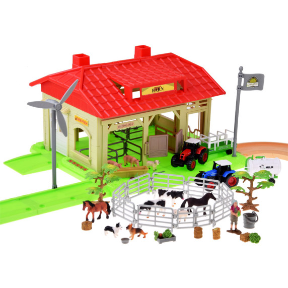 Ferma copiilor cu vehicule agricole și animale - 125 elemente - Inlea4Fun FARM ANIMALS