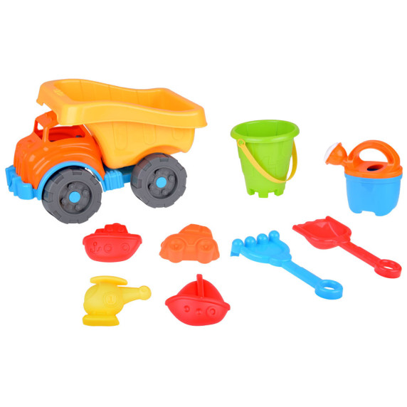 Set jucării pentru nisip cu basculantă și găleată - 9 elemente - Inlea4Fun