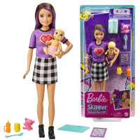 Păpușă Barbie babysitter + accesorii - BARBIE Skipper 
