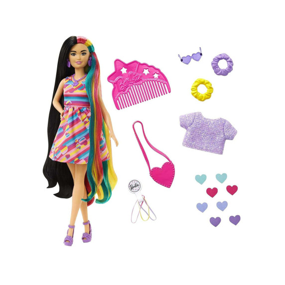 Papusa Barbie Totally Hair cu accesori - BARBIE HCM90 