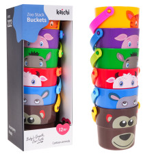 Set găleți pentru copii - 6 bucăți - KAICHI Zoo Stack Buckets Preview