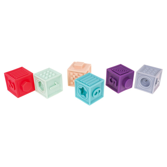 Set senzorial pentru copii  - mingi + cuburi + animale - 16 elemente - KAICHI Texture Grip Balls