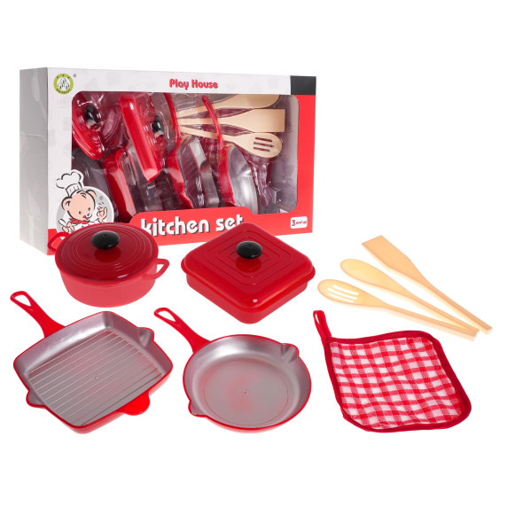 Set bucătar pentru copii cu oale și accesorii - Inlea4Fun KITCHEN SET