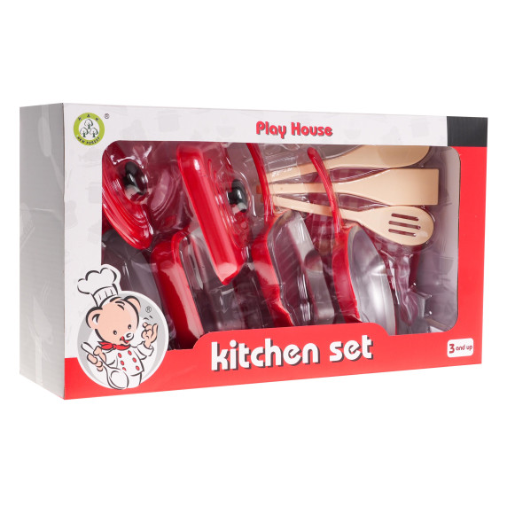 Set bucătar pentru copii cu oale și accesorii - Inlea4Fun KITCHEN SET