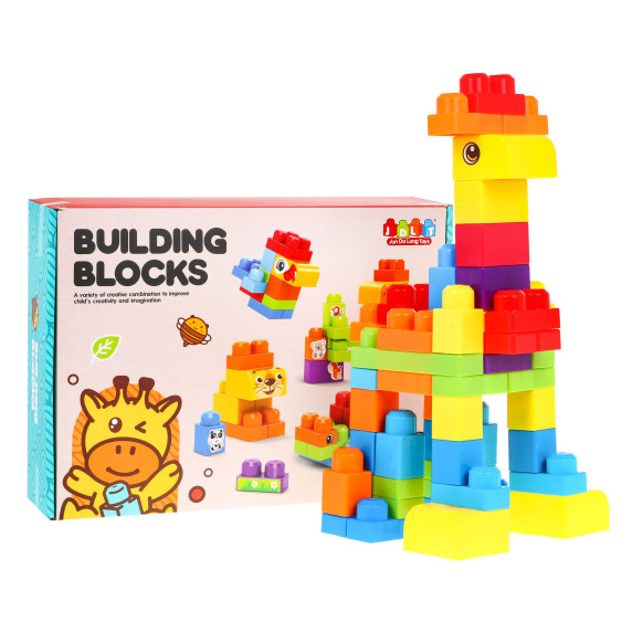 Set cuburi de construcție - 68 elemente- Inlea4Fun BUILDING BLOCKS