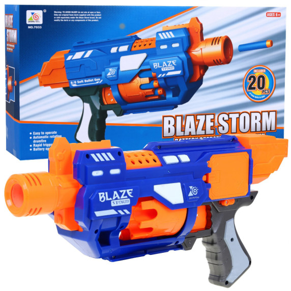 Armă electrică pentru copii cu 20 muniții din spumă  - Blaze Storm