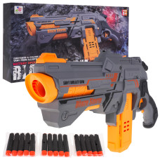 Pistol pentru copii cu cartușe de spumă - Inlea4Fun BLAZE STORM - gri/portocaliu Preview