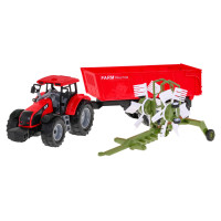 Tractor de jucărie cu semiremorcă - roșu - A farmers tale 