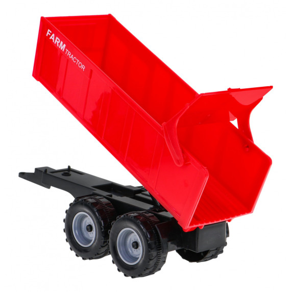 Tractor de jucărie cu semiremorcă - roșu - A farmers tale