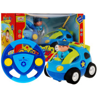 Mașină de poliție cu telecomandă pentru copii - Inlea4Fun CARTOON CAR 
