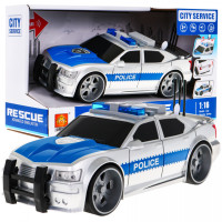 Mașină de poliție cu efecte de lumini și sunet - 1:16 Inlea4Fun RESCUE 