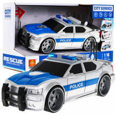 Mașină de poliție cu efecte de lumini și sunet - 1:16 Inlea4Fun RESCUE Preview