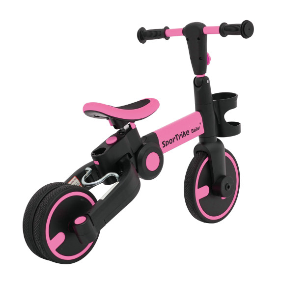 Tricicletă pentru copii Happy Bike 3in1 - Roz