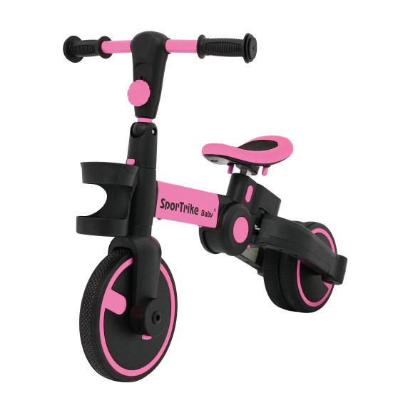 Tricicletă pentru copii Happy Bike 3in1 - Roz