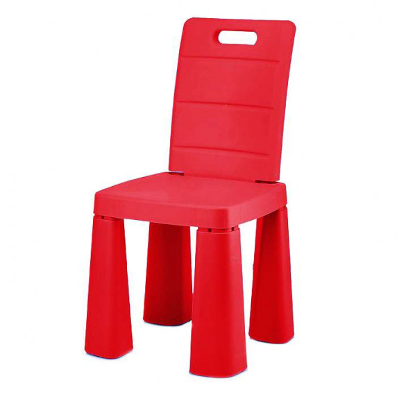 Scaun plastic pentru copii - roșu - Inlea4Fun EMMA