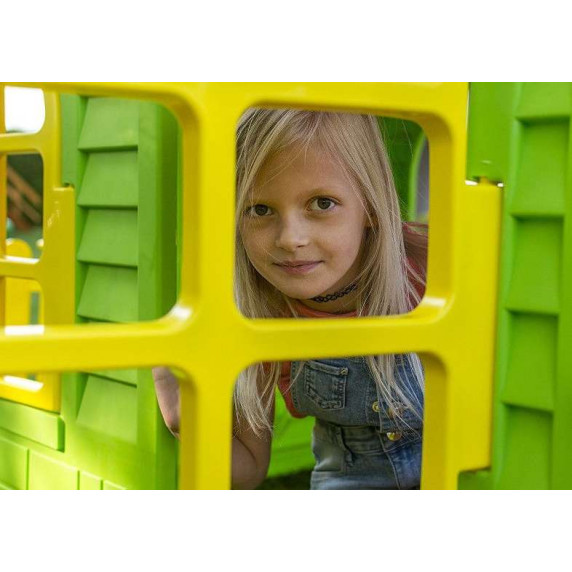 Căsuță de joacă pentru copii cu gard - Inlea4Fun GARDEN HOUSE with FENCE
