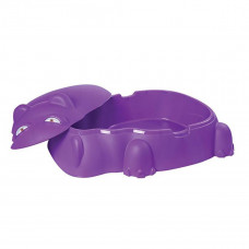 Cutie de nisip cu capac - hipopotam - Inlea4Fun HIPOLIT - violet Preview