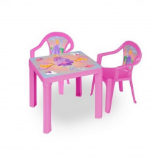 Masă pentru copii cu 2 scaune - Roz - Inlea4Fun Preview