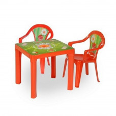 Masă pentru copii cu 2 scaune - roșu- Inlea4Fun Preview