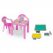 Masă pentru copii cu 2 scaune și tablă de desenat cu două fețe - roz