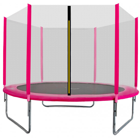 Trambulină 305 cm cu plasă de protecție externă - roz - AGA SPORT TOP