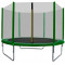 Trambulină 305 cm cu plasă de protecție externă - verde - AGA SPORT TOP