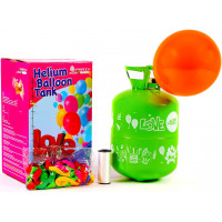 Butelie cu heliu + 50 baloane -  Aga4Kids PARTY 50 MIX - albastru/verde/roz 