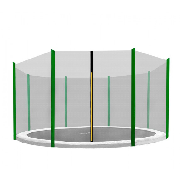 Plasă de siguranță Aga pentru trambuline cu diametrul de 366 cm pe 8 stâlpi - verde închis