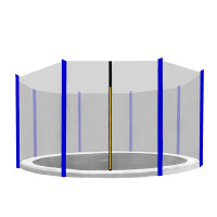 Plasă de siguranță Aga pentru trambulină cu diametrul de 366 cm și 8 stâlpi - albastră 