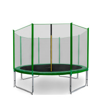 Trambulină Aga Sport Pro cu diametrul de 366 cm și plasă de siguranță externă - verde închis 