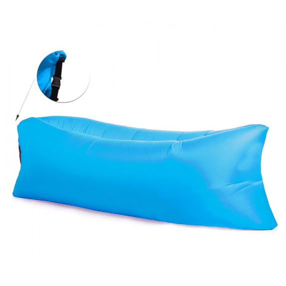 Saltea Gonflabila tip Sezlong Lazy Bag 200x70 cm - albastru