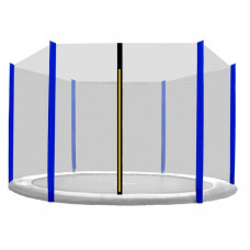 Plasă de siguranță Aga pentru trambulină cu diametrul de 250 cm și 6 stâlpi - albastru/negru 