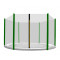 Plasă de siguranță pentru trambulină Aga cu diametrul de 250 cm și 6 stâlpi - verde închis