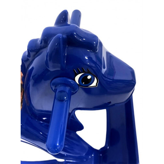 Balansoar căluț plastic Inlea4fun  - albastru