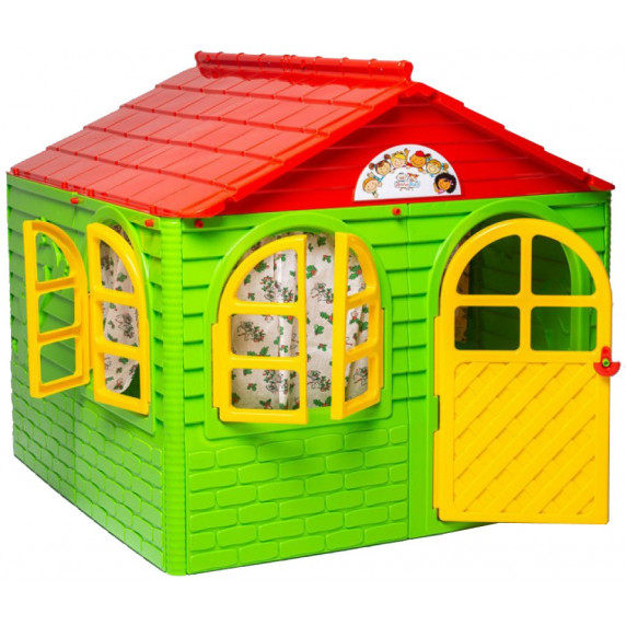 Căsuță de joacă pentru copii - 129x129x120 cm - Inlea4Fun DANUT - verde