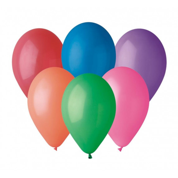 Butelie heliu + 25 baloane colorate - GoDan - portocaliu