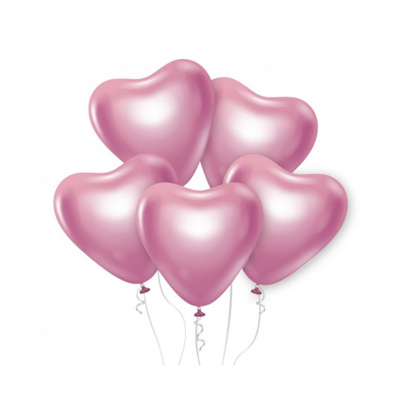 Set baloane - 6 buc GoDan - Beauty&Charm Platinum light pink hearts