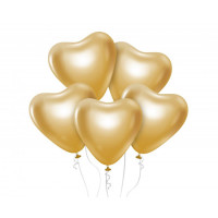 Set baloane - 6 buc GoDan - Beauty&Charm platinum gold hearts 