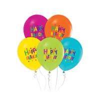 Set baloane 5 buc - GoDan - Happy Birthday - Color 